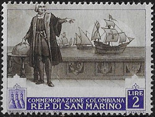 1952 san marino lire colombo - san,