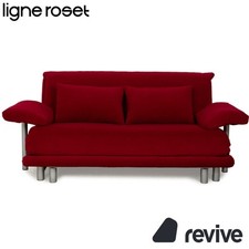 Ligne Roset Multy tessuto tre posti rosso scuro funzione letto incl. braccioli