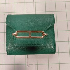 Leather Wallet, Green, Hermes