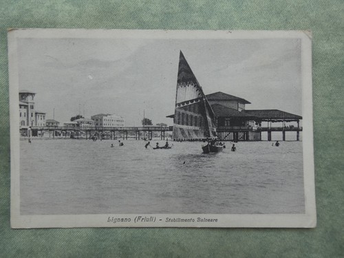 Cartolina lignano stabilimento - cartolina,