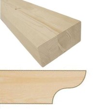 Travetti / Travi in legno lamellare abete GL24h con Lavorazione 1 lato