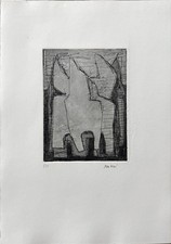 Gualtiero Nativi incisione acquaforte Composizione 35x25 firmata numerata