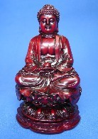 Red color sitting mediating - red,