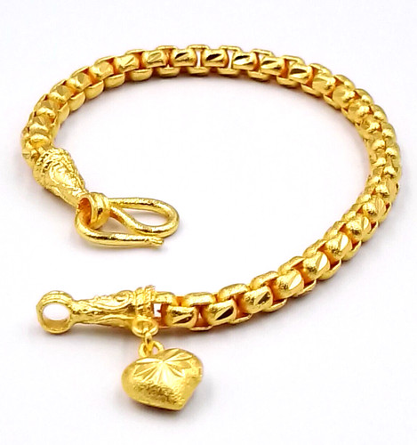 Bracciale catena cuore carino - bracciale,