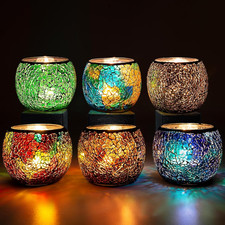 Porta Candele 6 Pezzi, Mosaico