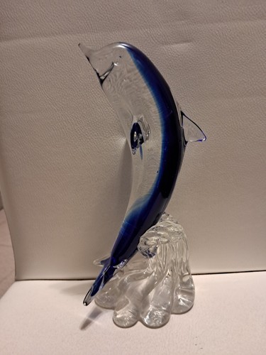 Scultura delfino vetro - delfino, in