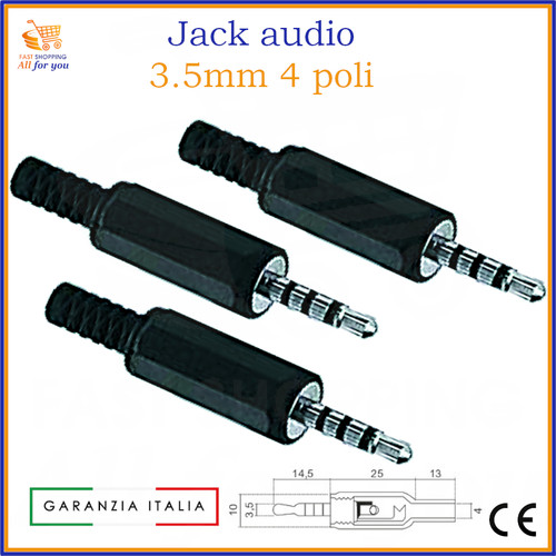 Jack poli 5mm saldare - 4, a