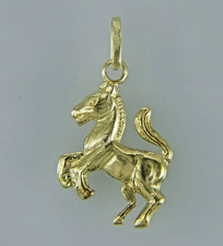 Ciondolo cavallo, oro 333, ciondolo a catena cavallo, oro 333