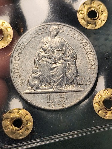 Vaticano moneta lire 1949 - vaticano, 5
