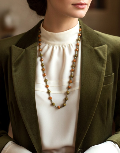 Collana vintage in vetro - vintage,