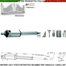 PISTONE CANCELLO ELETTRICO 220 V CORSA STELO 300 MM ANTA DA 2 METRI RICAMBIO UNI