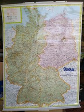 MAPPA GERMANIA EST E OVEST CM 96 X 130 VEGA SPEDIZIONI VICENZA MURO DI BERLINO