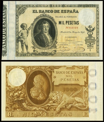 Facsimil billete 1000 pesetas - billete,