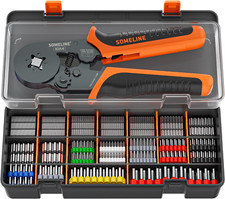 Set Con Pinza Crimpatrice E 18 tipi di capicorda, 0,25-10 Mm², uso professionale