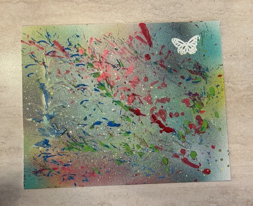 Quadro astratto dipinto mano - quadro, a