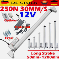 12V 250N 50mm-1000mm Elettrico Attuatore Lineare Motore Actuator 30mm/s DE STOCK