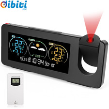 Stazione Meteo Con Sensore Esterno, Wireless Meteorologica Con Proiettore, Displ