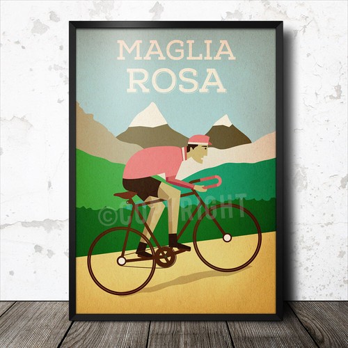 Maglia rosa retro poster - maglia,