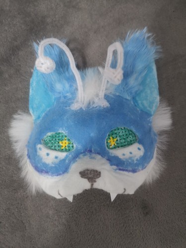 Maschera gatto alieno blu