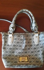 borsa donna secchiello bauletto blu byblos grigia con loghi