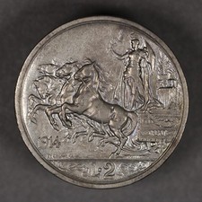 2 lire argento Italia 1914
