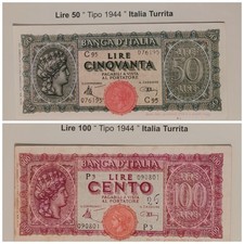 Italia Turrida 50 e 100 Lire
