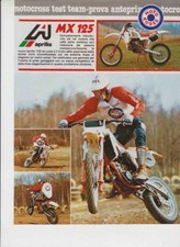 advertising Pubblicità TEST MOTO APRILIA MX 125 '82 MOTOITALIANE MOTOCROSS EPOCA
