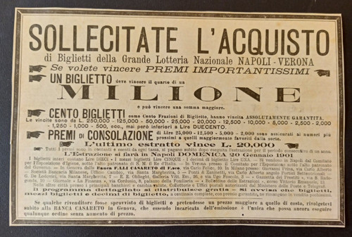 Pubblicità grande lotteria