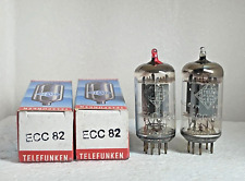 2 x ECC82 12AU7 TELEFUNKEN Röhre coppia piastre lisce abbinate diamante