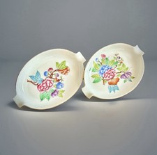 HEREND vintage Porcellana Oro Bianco Queen Victoria Piatti Come Nuovi