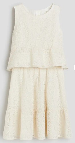 Abito bambina avorio pizzo - abito, h&m