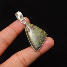 Ciondolo gioiello in argento sterling 925 fatto a mano con pietra preziosa...