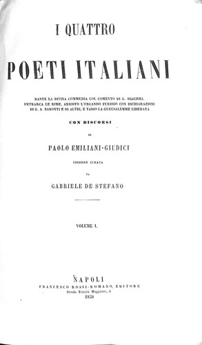 Quattro poeti italiani vol - quattro,