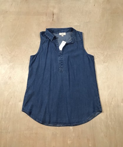 Camicetta denim chambray blu