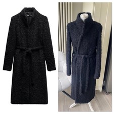 ZARA MANTECO 82% LANA NERO CON