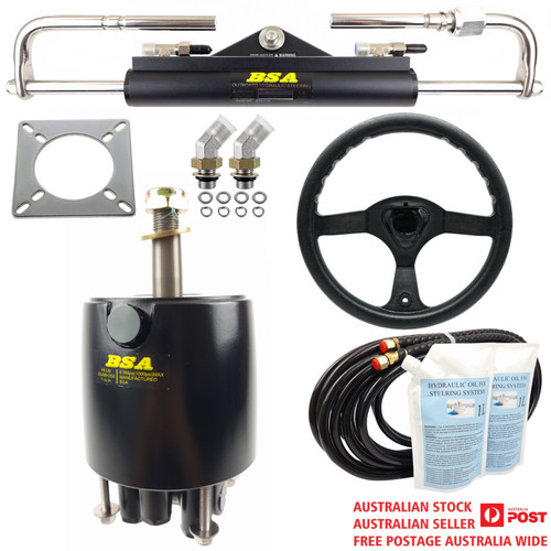 Kit volante idraulico nero - volante,