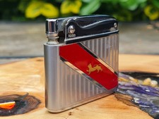 Ronson ADONIS Red Stripe & Lion  vintage Petrol Lighter Excellent V.G.C Working