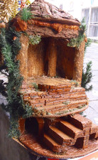 -30% su' CAPANNA PRESEPE , con Nativita' stoffa e ceramica. Carlo e il Natale.