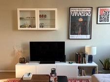 Parete attrezzata IKEA mobile tv + vetrine - bianco - nuova -