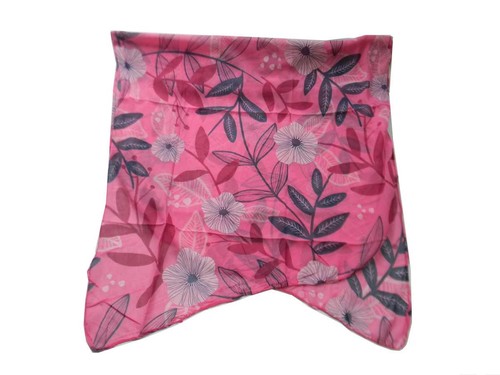 Sciarpa fucsia fiori blu - sciarpa,