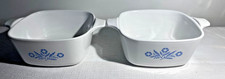 (2) Piatto vintage Corning Ware blu fiordaliso 2 tazze 3/4 - Ottime condizioni
