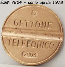 1978 GETTONE TELEFONICO ESM 7804 in gettoni da telefono di raro medaglia token @