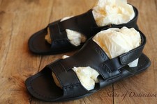 Prada sandali pelle nera - in,