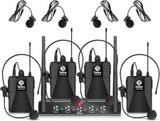Debra Audio Pro UHF - Sistema di microfono wireless a 4 canali per karaoke