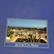 SCIACCA MARE PISCINA HOTEL ALICUDI -- CARTOLINA A COLORI
