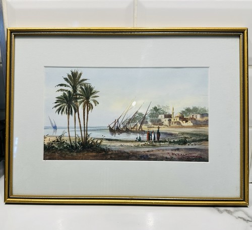 Antico acquerello orientalista - antico,
