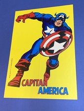 CAPITAN AMERICA n. 1 MANIFESTO ALLEGATO originale CORNO 1973 ottimo !!