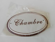 Placca metallica "CHAMBRE" -
