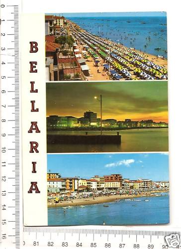 Cartolina bellaria spiaggia - bellaria,