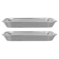  2 Pcs Vassoi Acciaio Inox Per